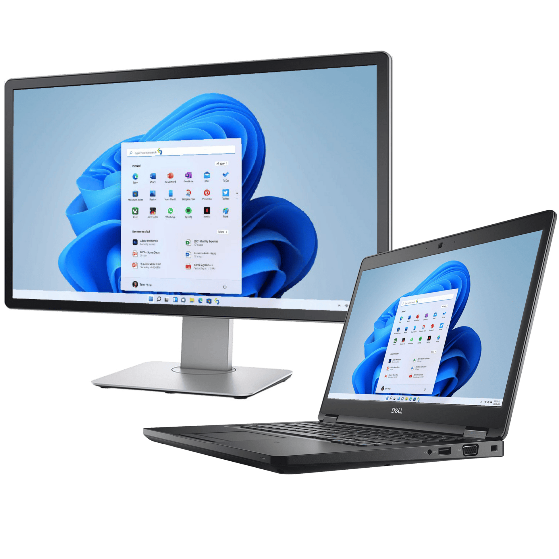 Dell Laptops - Refurbished Dell Latitude 5490 Intel i5, 8th Gen Laptop with Win 11 Pro + 19" Monitor