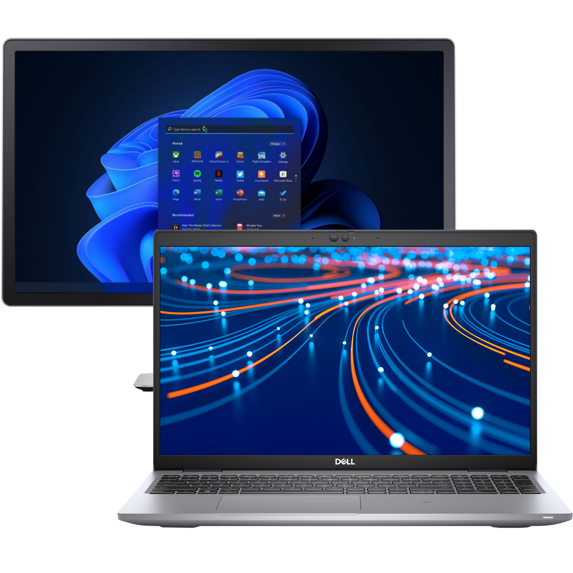 Dell Laptops - Refurbished Dell Latitude 5520 Intel i7, 11th Gen Laptop with 16GB + 20" Monitor