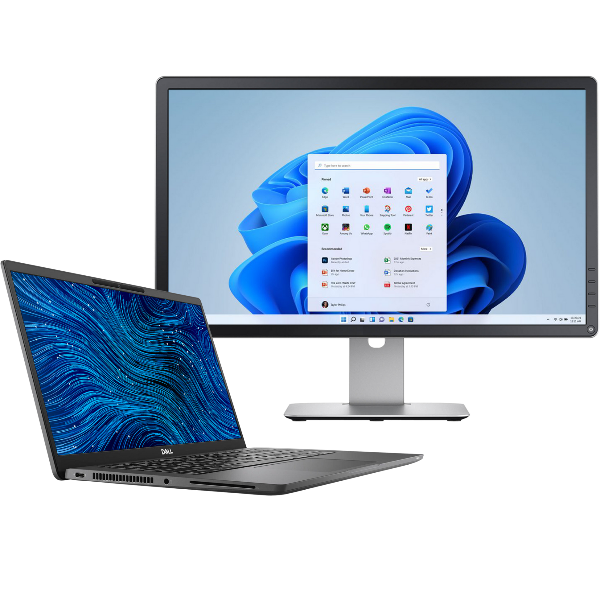 Dell Laptops - Refurbished Dell Latitude 7420 Intel i7, 11th Gen Laptop with 16GB RAM + 23" Monitor