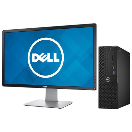 Dell OptiPlex GX3050 Intel i5, 7th Gen SFF Desktop with 20" Monitor Desktop Computers