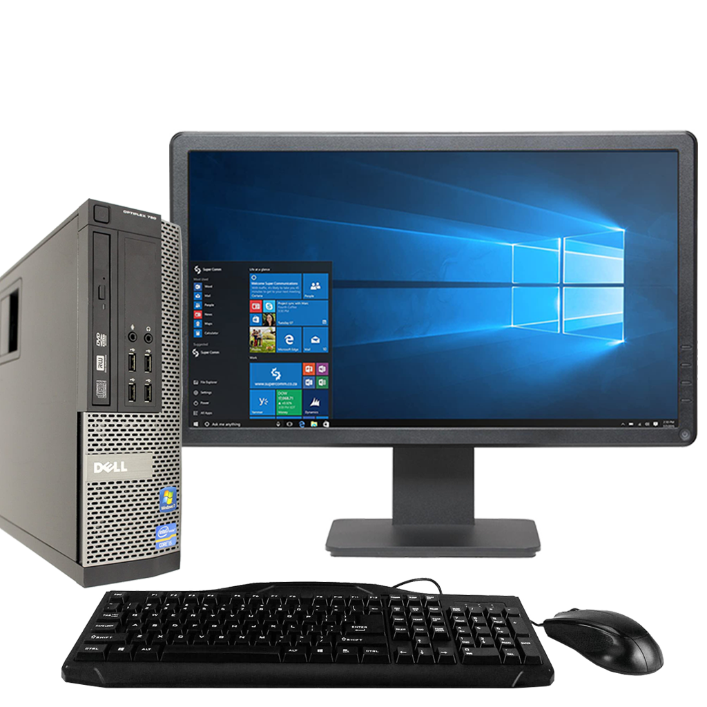 Dell OptiPlex GX790 Intel i5, 2nd Gen SFF PC with 19" Monitor Desktop Computers