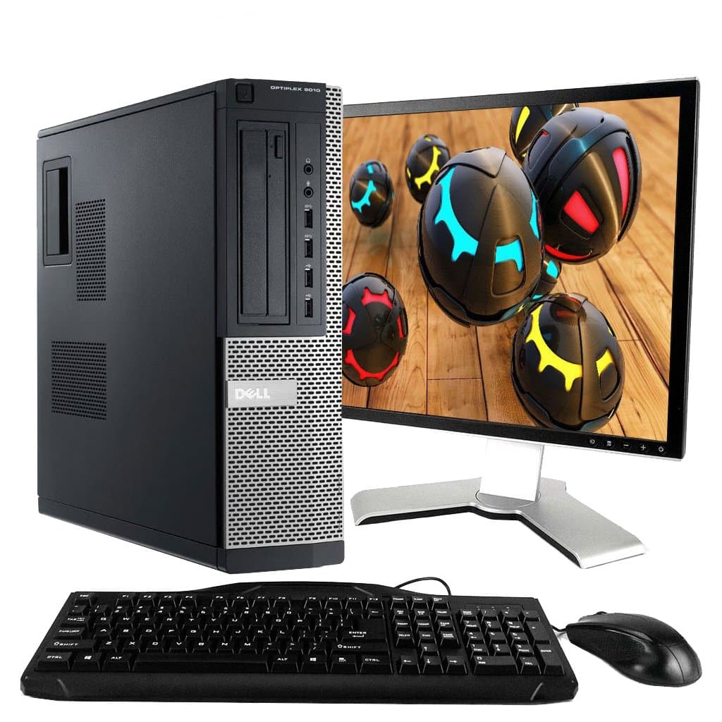 Dell OptiPlex GX9010 Intel i5 with SSD Desktop PC & 19" Monitor Desktop Computers