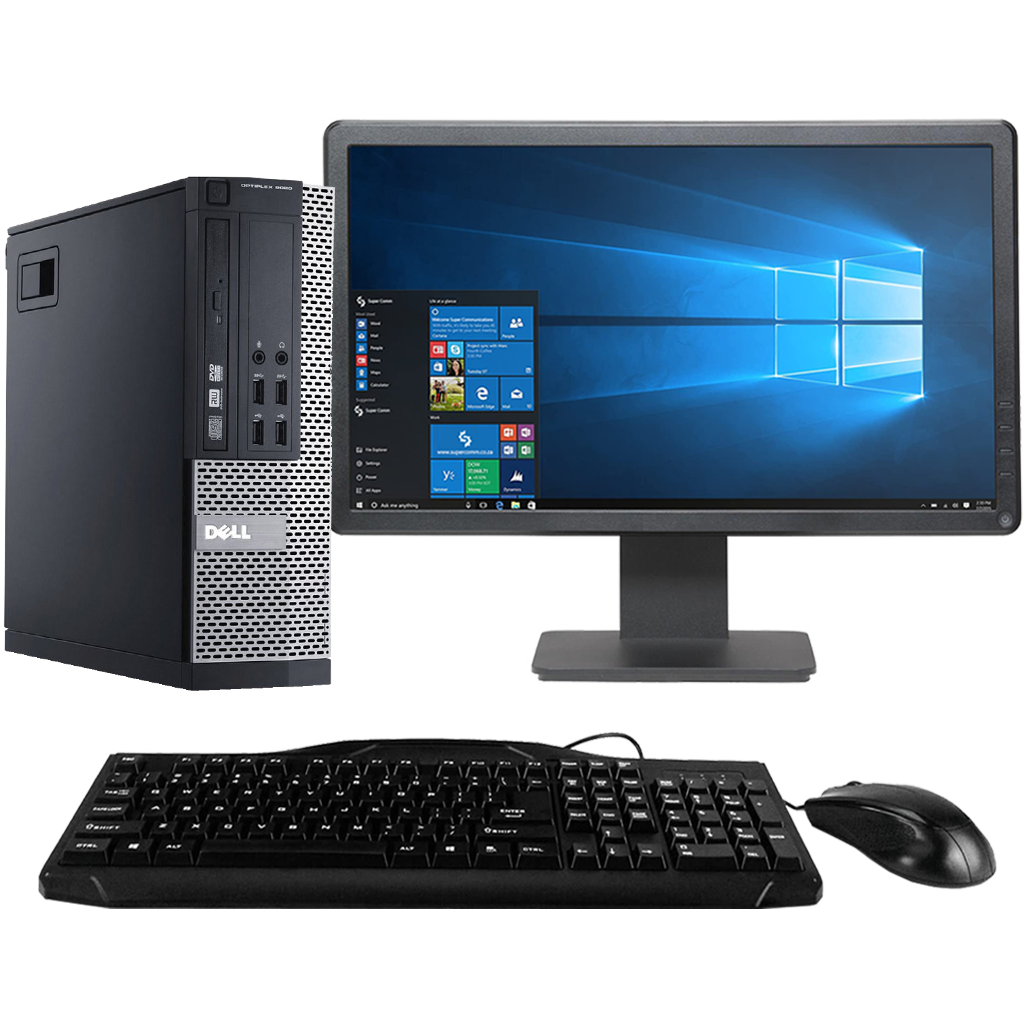 Dell OptiPlex GX9020 - Intel i5, 4th Gen SFF Desktop PC with 19" Monitor Desktop Computers