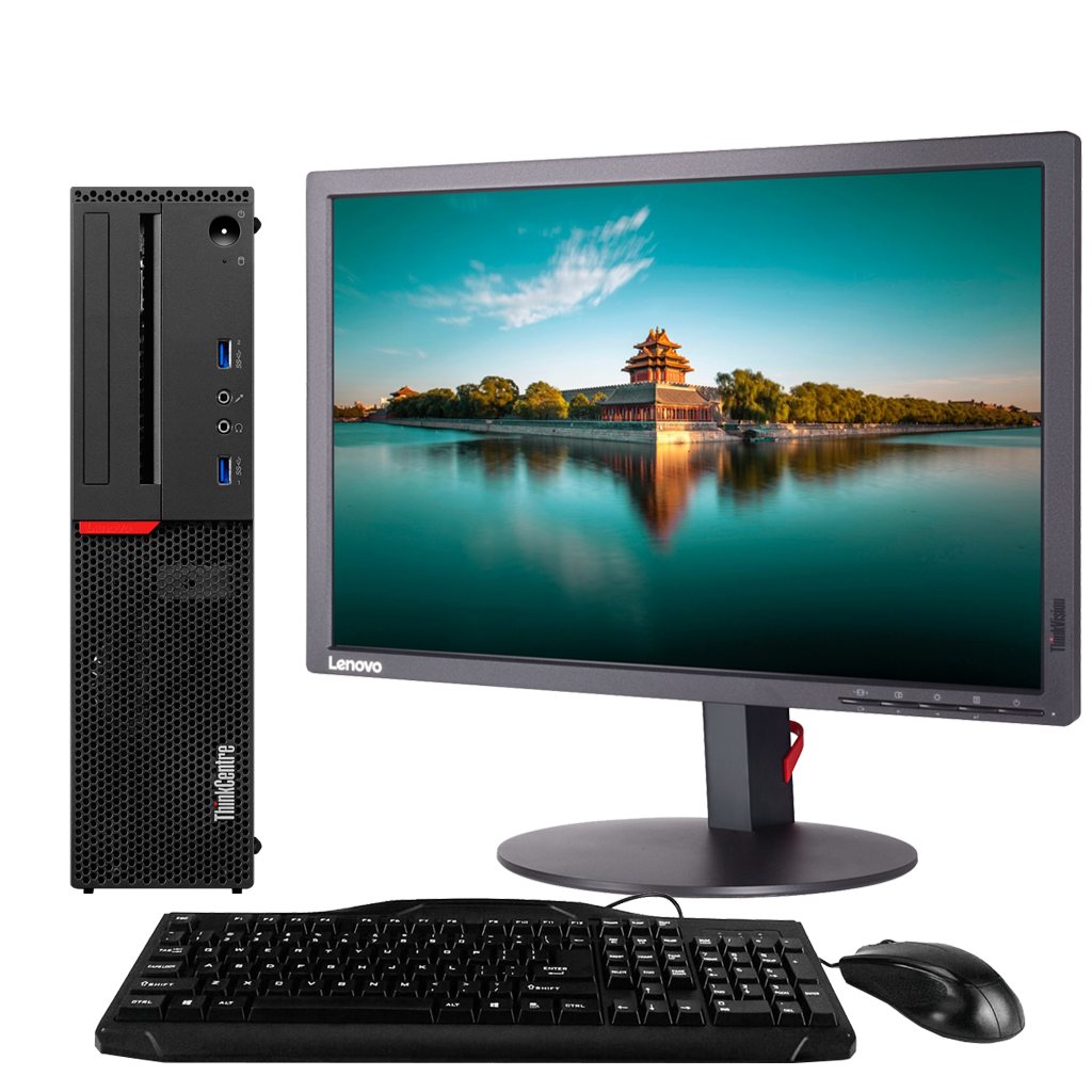 Lenovo ThinkCentre M700 Intel i5, 6th Gen Desktop PC with 20" Monitor Desktop Computers