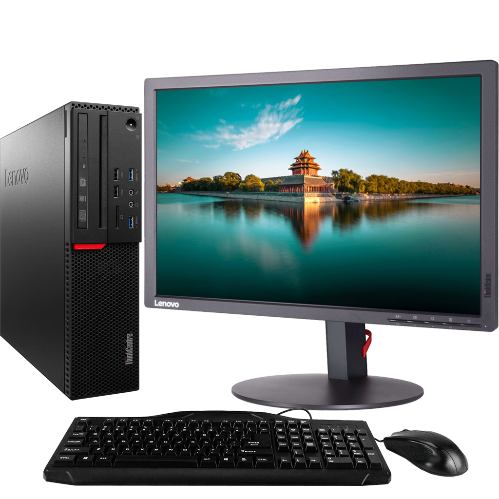 Lenovo ThinkCentre M700 Intel i5, 6th Gen Desktop PC with 20" Monitor Desktop Computers