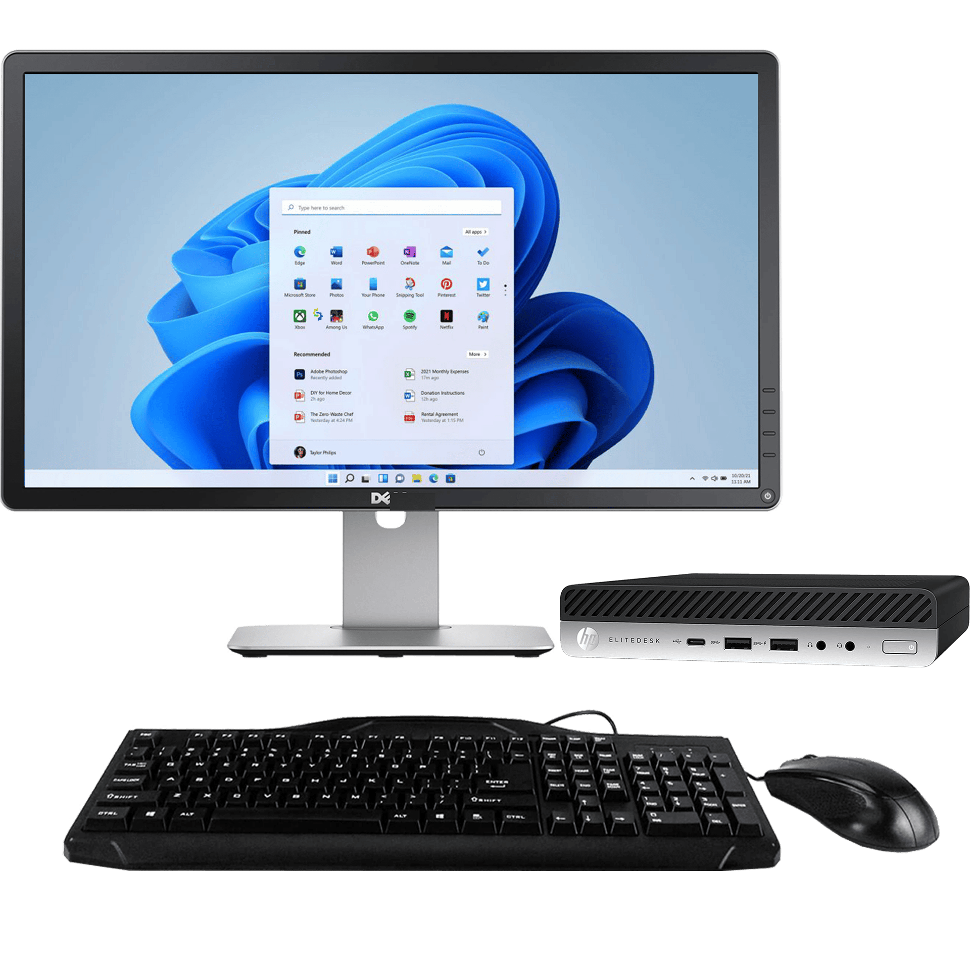 HP 800 G5 EliteDesk Intel i5, 9th Gen USFF Desktop + 20