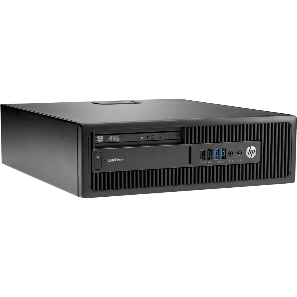 HP Desktop Computers HP EliteDesk 800 G2 Intel i5, 6th Gen SFF Desktop PC with 20" Monitor