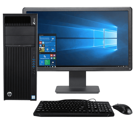 HP Desktop Computers HP Z440 Workstation Intel Xeon Tower PC with K1200 GPU + 23" Monitor