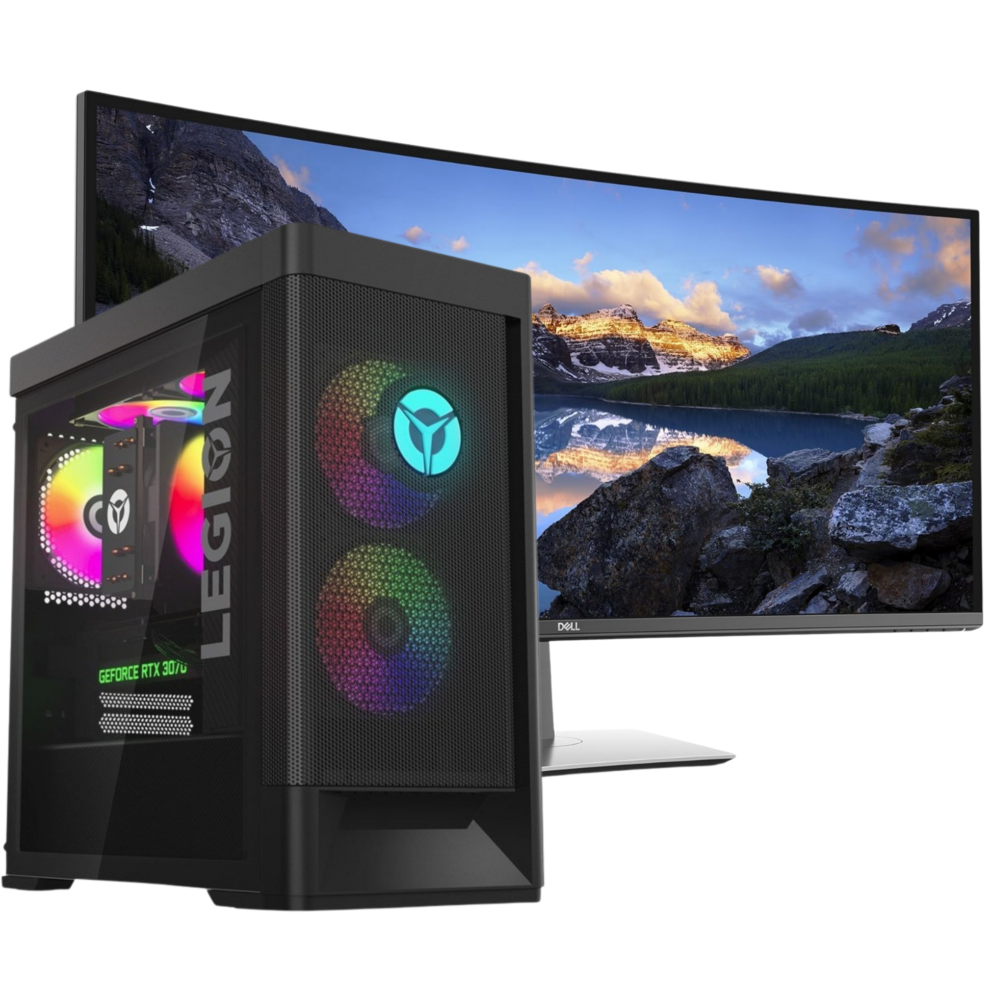 Lenovo Desktop Computers Lenovo Legion T5 Intel i7, 12th Gen Workstation PC with NVIDIA RTX GPU + 34" Monitor