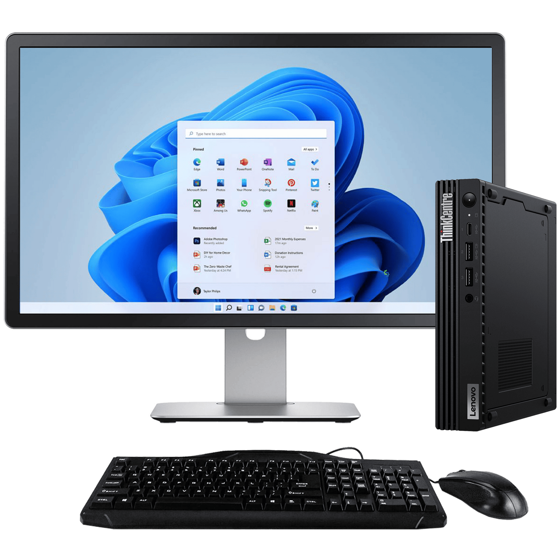 Lenovo Desktop Computers Lenovo ThinkCentre M70q Intel i5, 10th Gen Tiny PC with 23" Screen + 2 Year Warranty