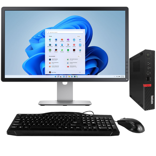 Lenovo Desktop Computers Lenovo ThinkCentre M720q Intel i5, 8th Gen Tiny PC with 20" Monitor
