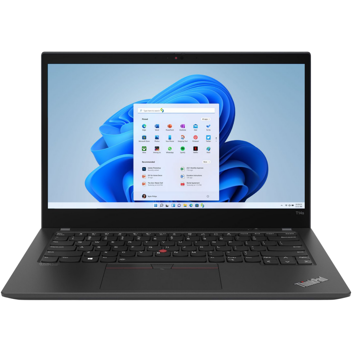 Lenovo Laptops - Refurbished Lenovo ThinkPad T14s G2 Intel i7, 11th Gen Touch Screen Laptop with 16GB Ram