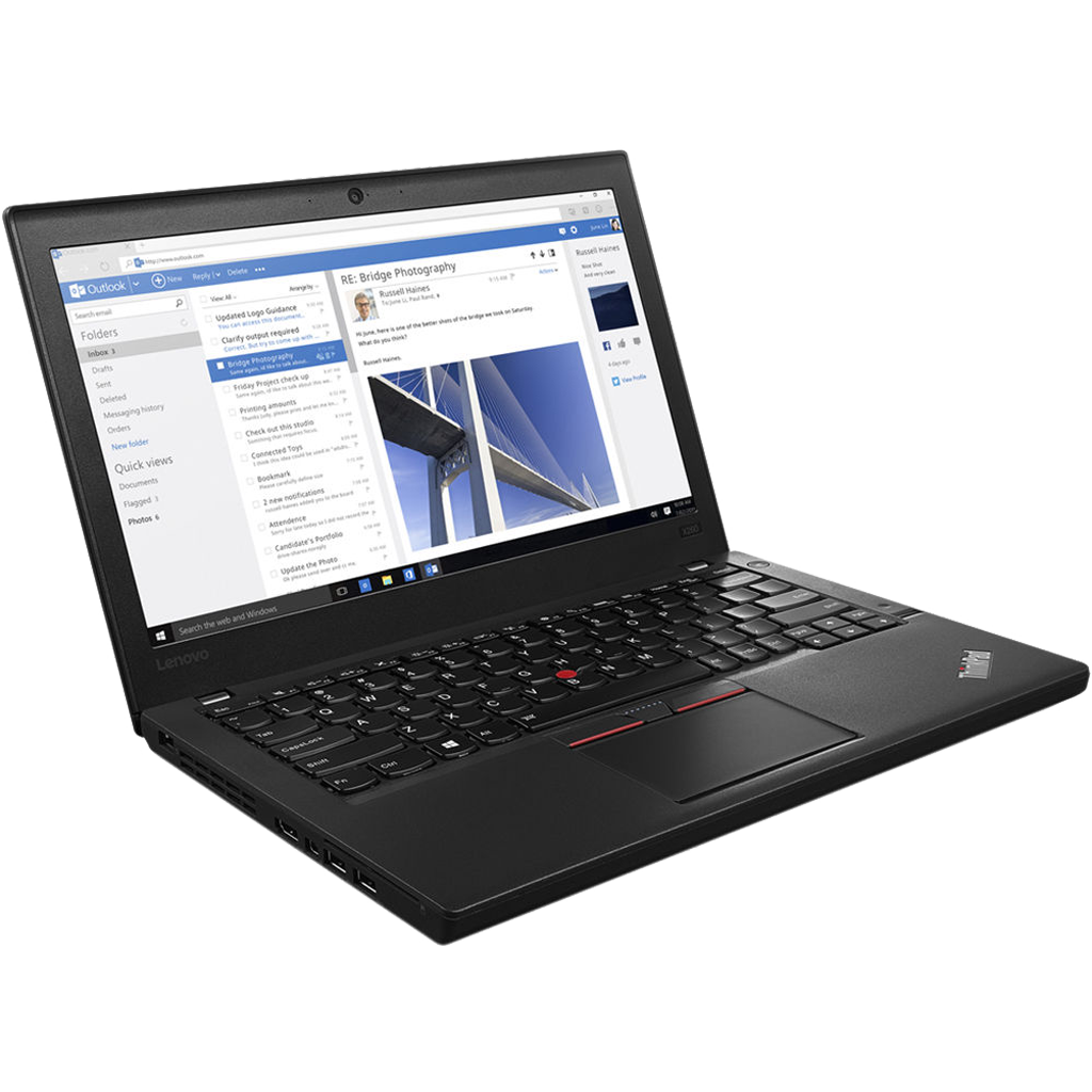 Lenovo ThinkPad X260 Intel i3, 6th Gen Laptop with 8GB Ram + 240GB SSD Laptops - Refurbished