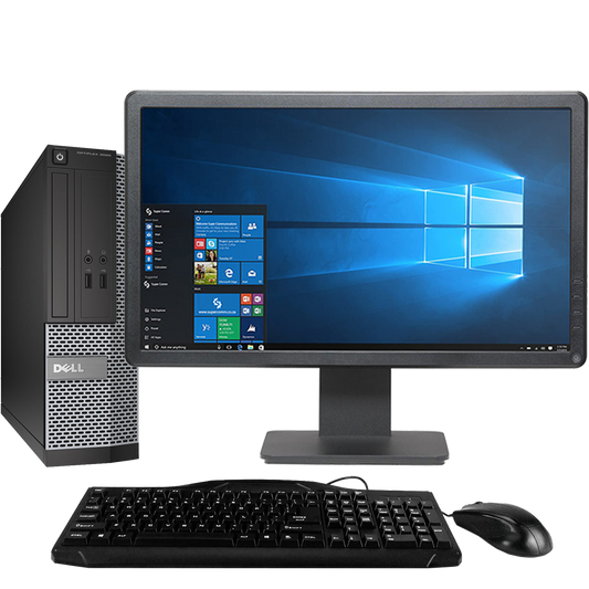 Dell OptiPlex GX3020 Intel i3, 4th Gen SFF Desktop PC with 17" Monitor Desktop Computers