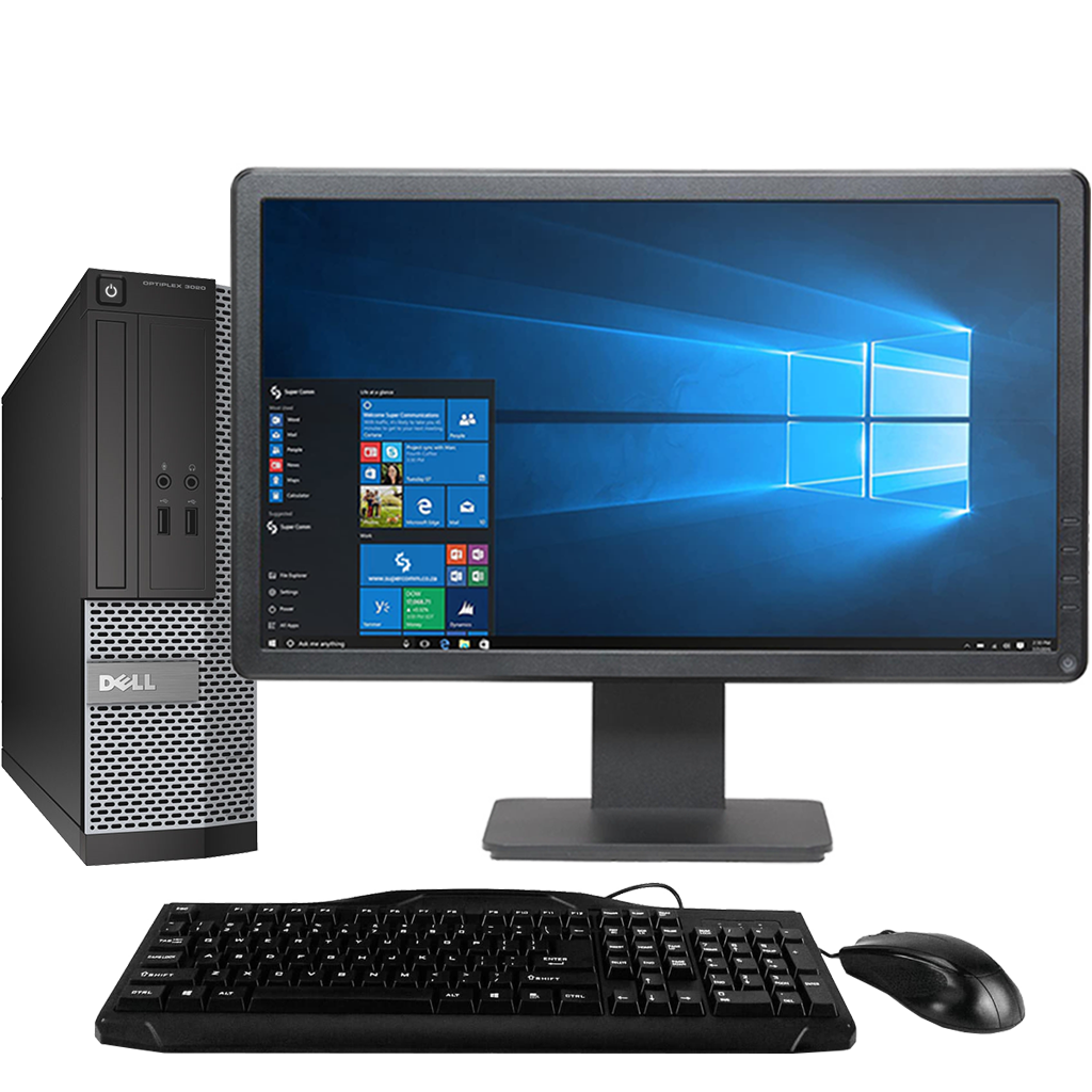 Dell OptiPlex GX3020 Intel i3, 4th Gen SFF Desktop PC with 17" Monitor Desktop Computers