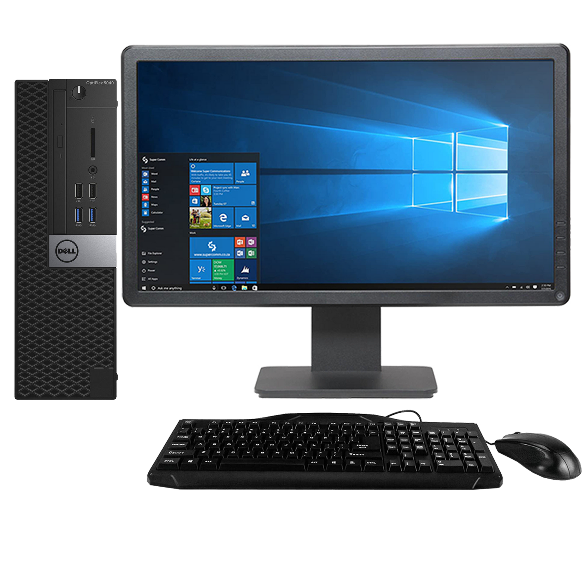 Dell OptiPlex GX5040 Intel i5, 6th Gen SFF Desktop PC with 19" Monitor Desktop Computers