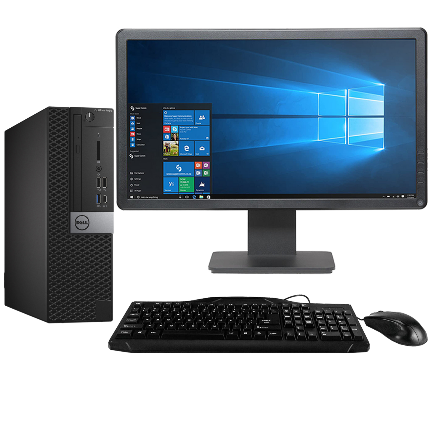 Dell OptiPlex GX7050 Intel i5, 6th Gen SFF PC with 19" Monitor Desktop Computers