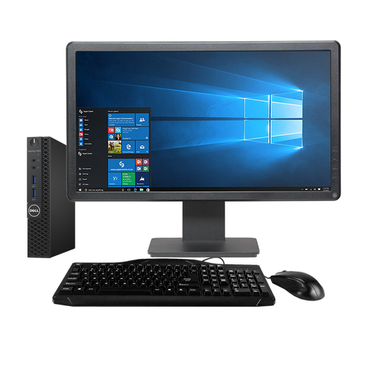 Dell OptiPlex GX3050 Intel i5, 6th Gen USFF Desktop PC with 19" Monitor Desktop Computers