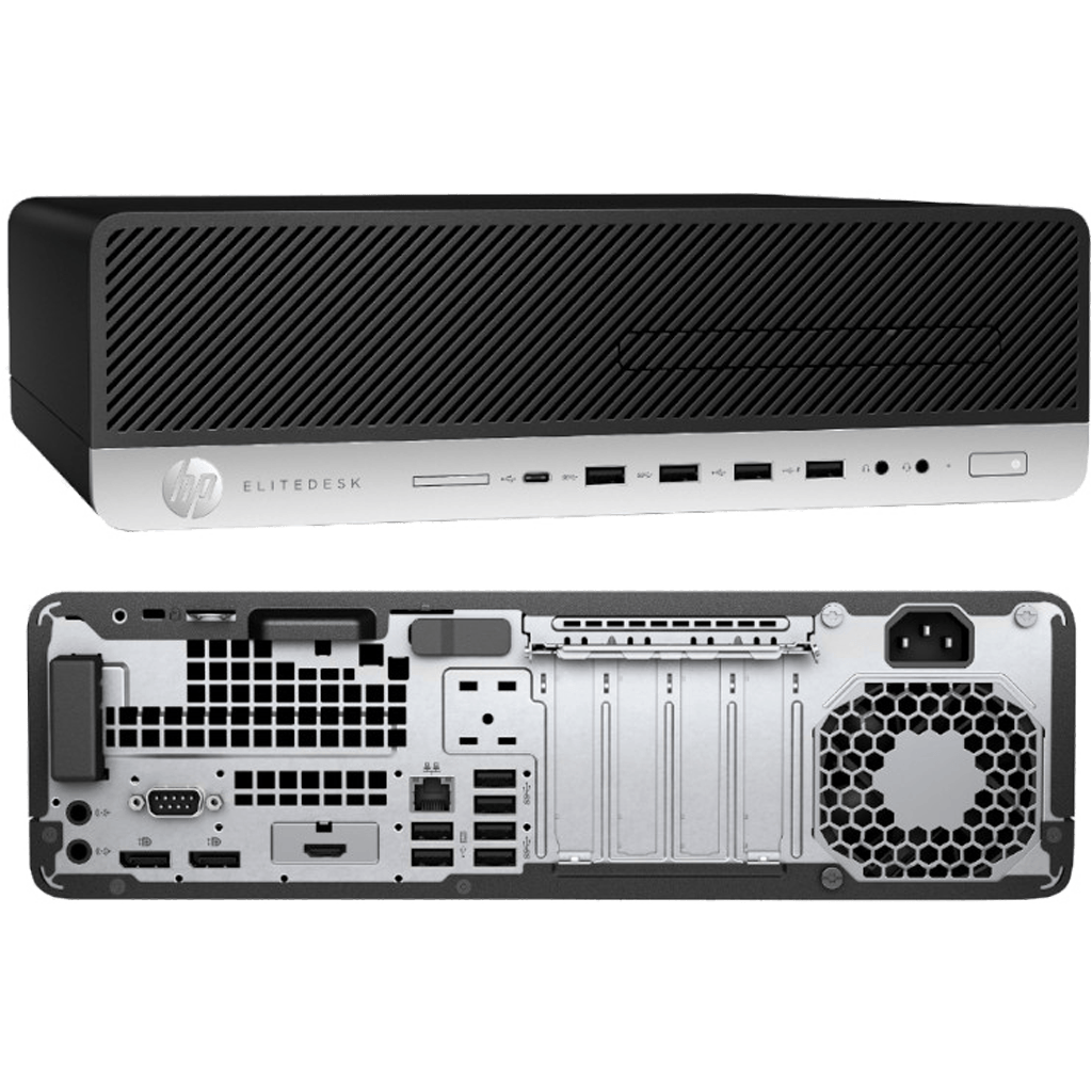HP Desktop Computers HP 800 G5 EliteDesk Intel i7, 9th Gen SFF PC with 16GB Ram + 23" Monitor