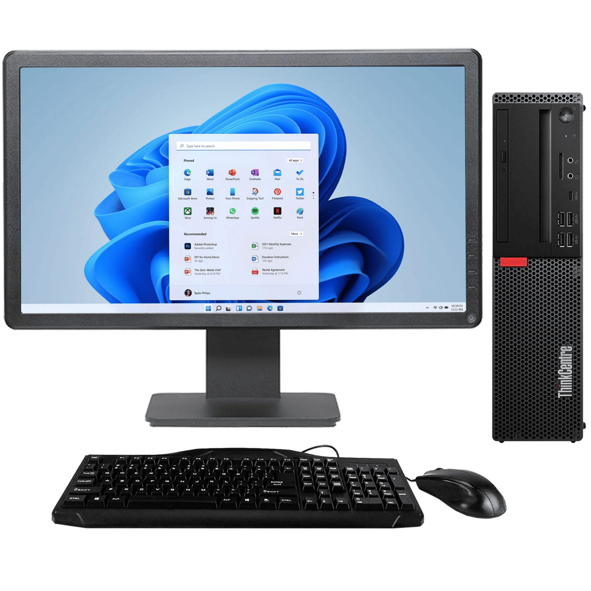 Lenovo Desktop Computers Lenovo ThinkCentre M920s - Intel i5, 8th Gen SFF Desktop PC with 20" Monitor