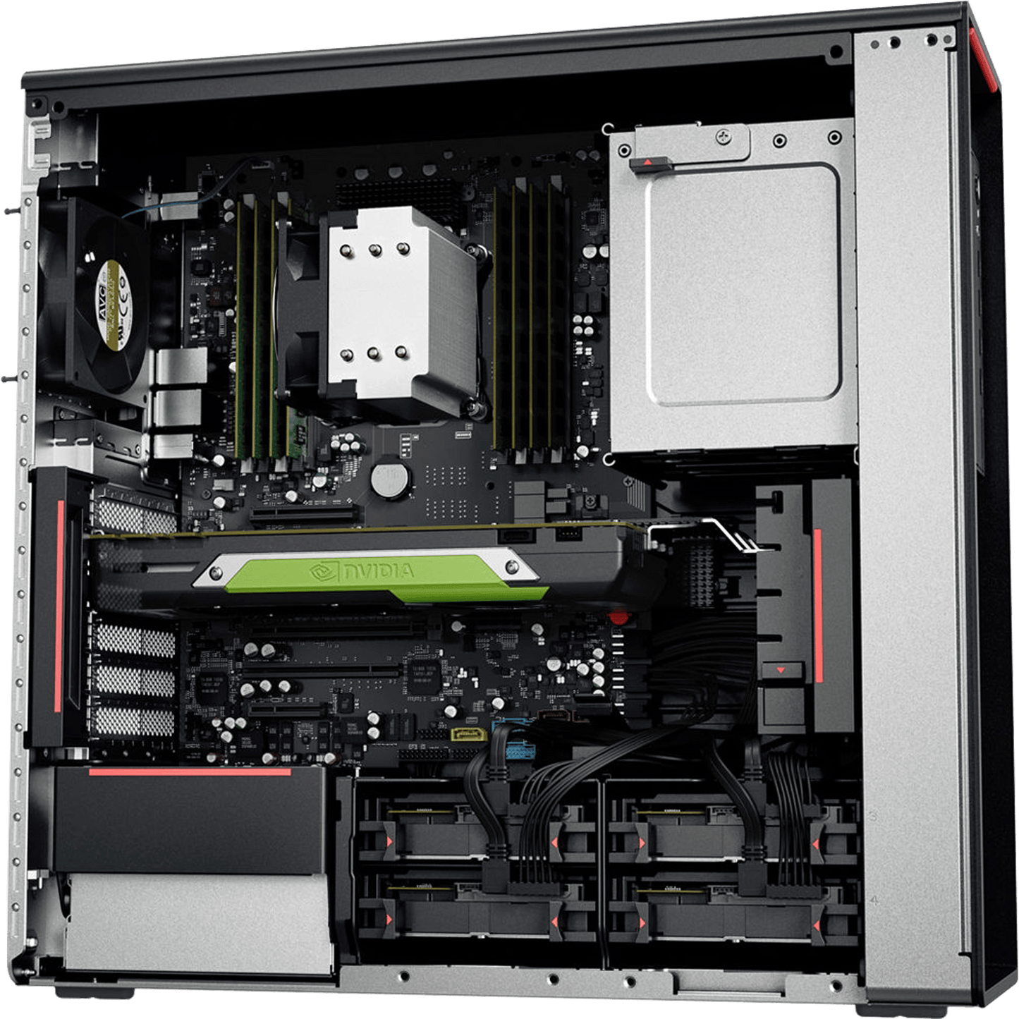 Lenovo Desktop Computers Lenovo ThinkStation P520 - Intel Xeon Tower PC with NVIDIA Quadro P1000 GPU + 23" Monitor