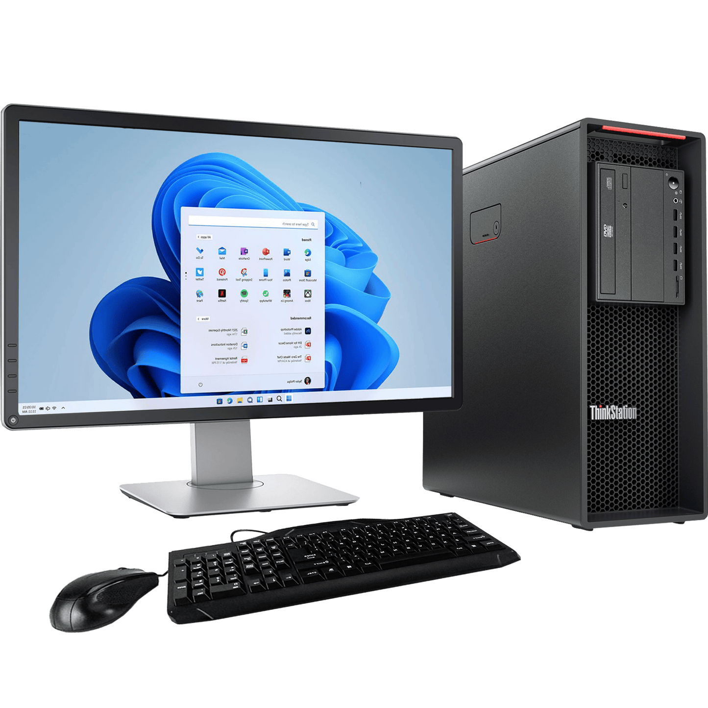 Lenovo Desktop Computers Lenovo ThinkStation P520 - Intel Xeon Tower PC with NVIDIA Quadro P1000 GPU + 23" Monitor